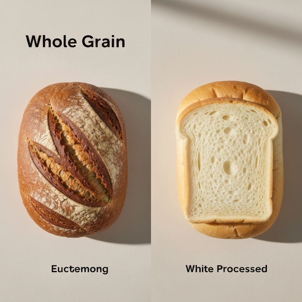 Comparison of whole and processed foods